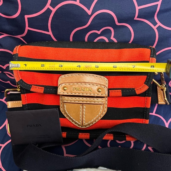 Prada Canapa Mini Righe Arancio - Picture 3 of 15